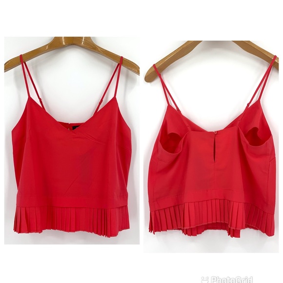 French Connection Crepe Light Azalea Pleated Hem Cami NWT, Medium - Picture 13 of 16